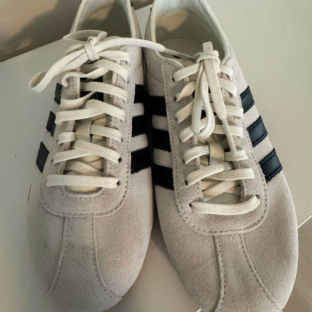 Adidas White and Black Sneakers Sleek Design